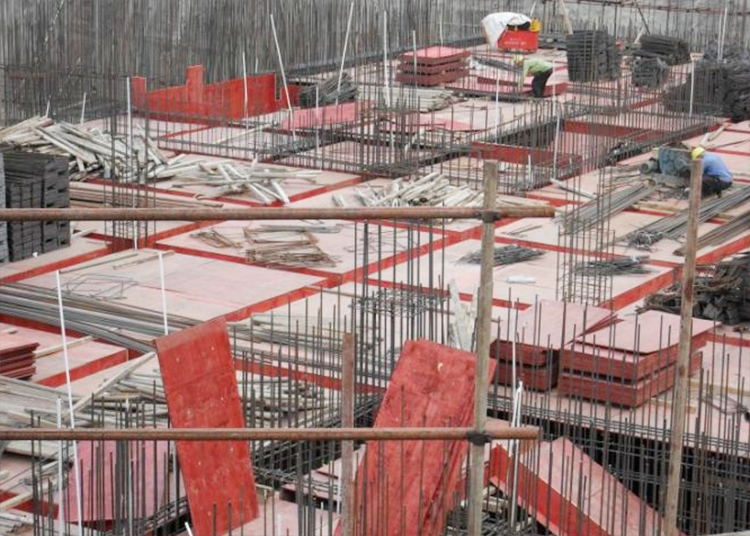 建筑模板工地使用現(xiàn)場圖片